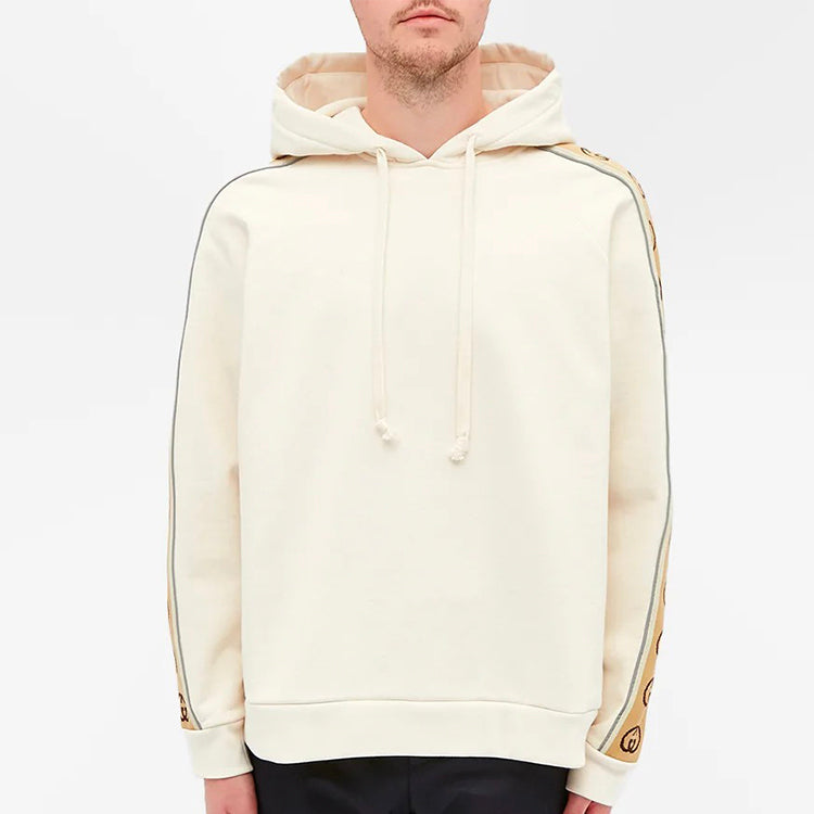 Худи Gucci Men's Side Sleeve GG Logo, кремовый — фото 2