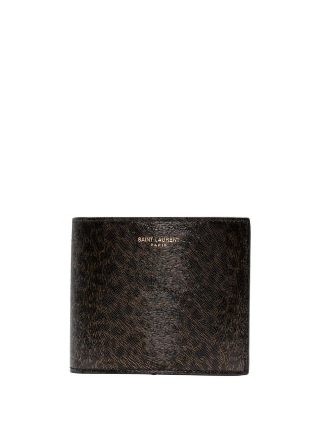 

Saint Laurent кошелек Paris East/West с леопардовым принтом, черный