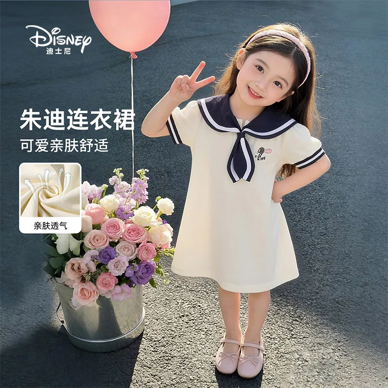 Платье Zootopia 2026 Summer Beige Apricot Kids' Disney, White — фото 4