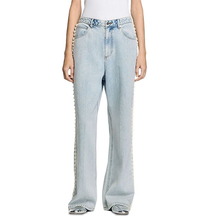 

Джинсы с бисером в цвете Light Blue Jean Sandro, синий
