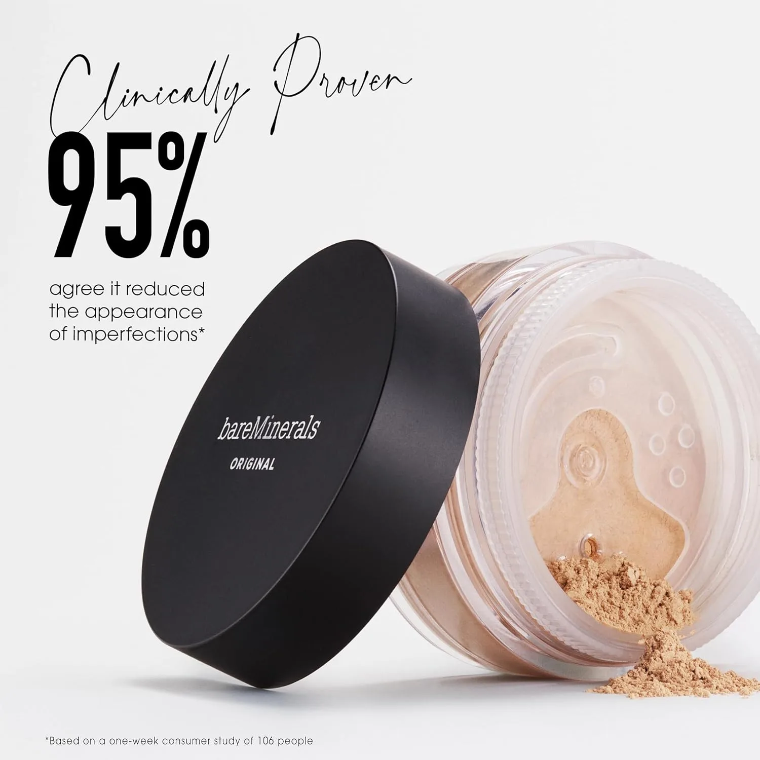 bareMinerals Original Loose Powder Foundation SPF 15, минеральная пудра для лица, легкое и плотное покрытие, без талька, некомедогенная, веганская, не тестируется на животных и дерматологами. 7.94 г (1 шт.), 29 Neutral Deep — фото 4