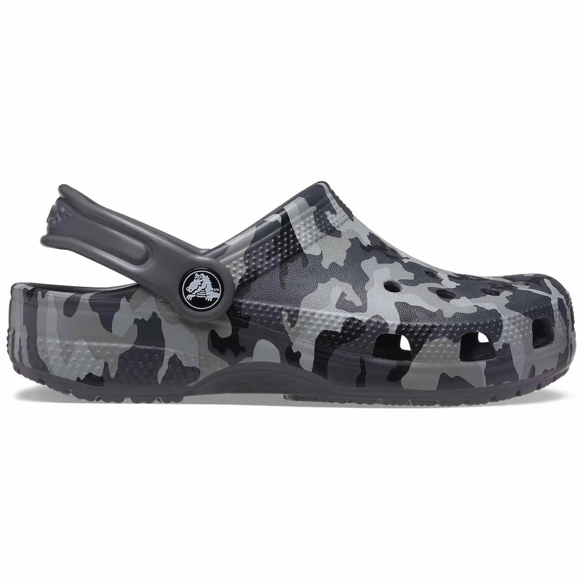 

Классические камуфляжные кроксы-сабо для детей Crocs, серый