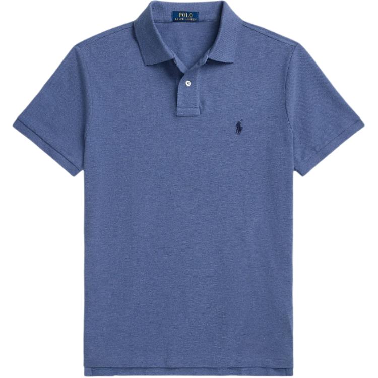 

Футболка поло FW24 мужская потертая королевского синего цвета Polo Ralph Lauren