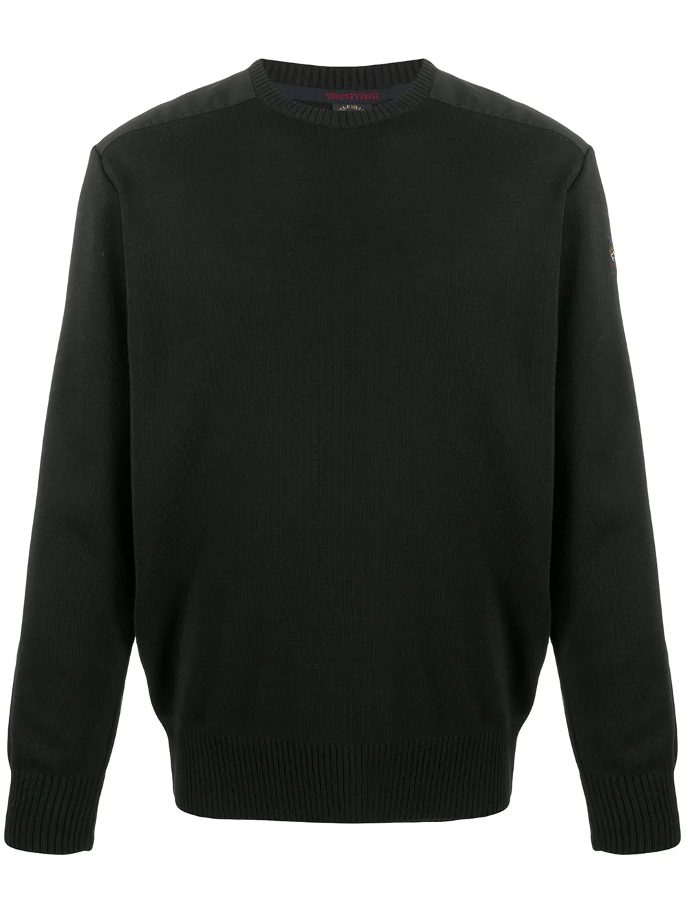 

Свитер с вышитым логотипом Paul & Shark, черный