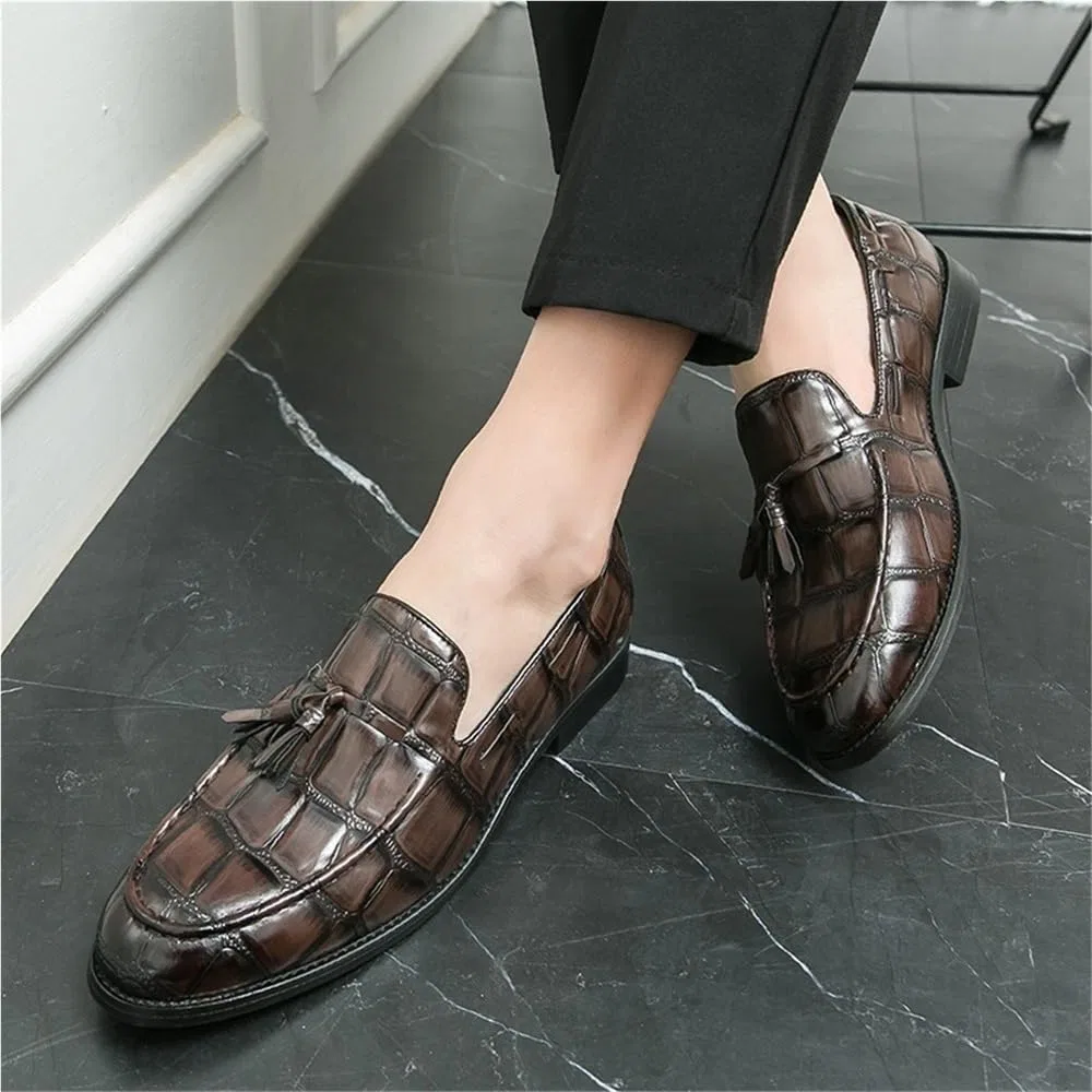 Туфли лоферы, коричневый, Mens Burnished Toe Loafers DHFIRUFSHLO — фото 3