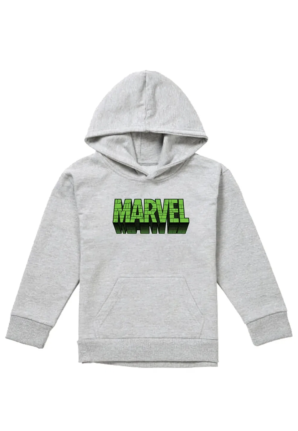 Детская худи Marvel Hulking Brick, Athletic Heather, серый — фото 4