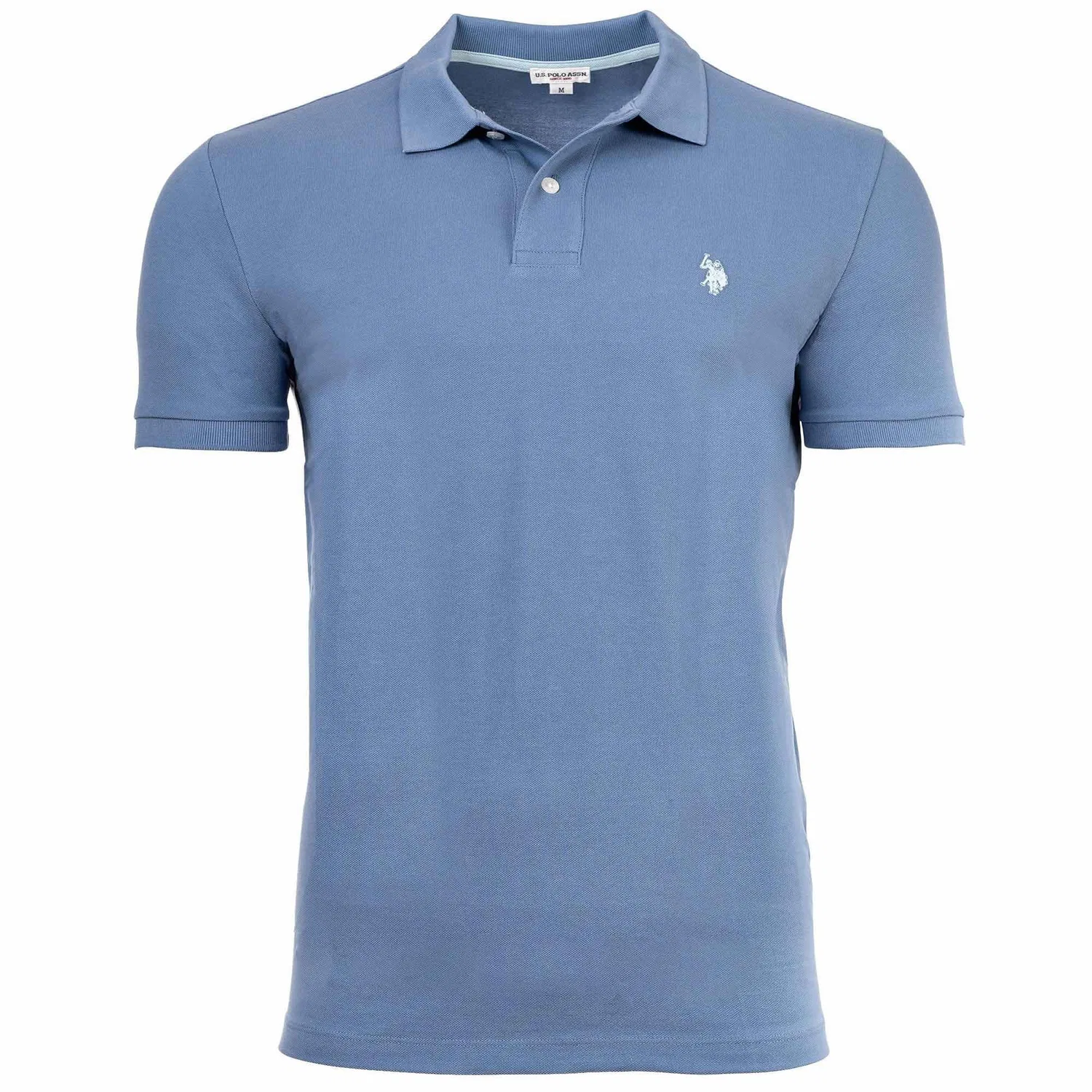 Поло больших размеров, хлопок, U.S. Polo Assn., синий
