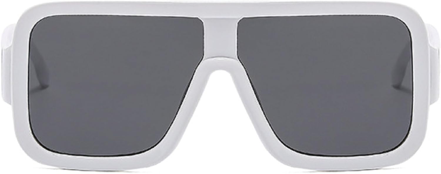 

Крупные квадратные солнцезащитные очки для женщин, цельные модные солнцезащитные очки для мужчин, очки с защитой от УФ-излучения UV400, модные женские очки N45 mincl, White