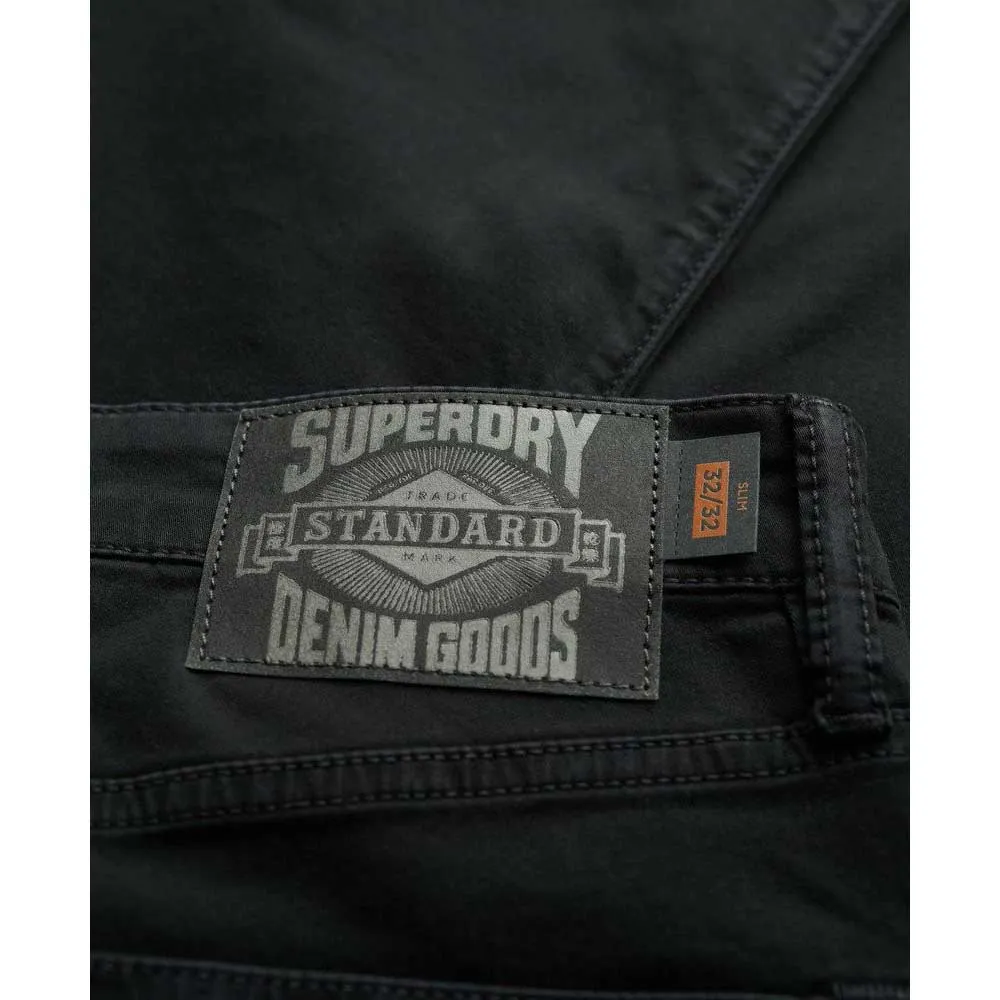 Брюки Superdry Merchant Sateen с пятью карманами, черный — фото 2