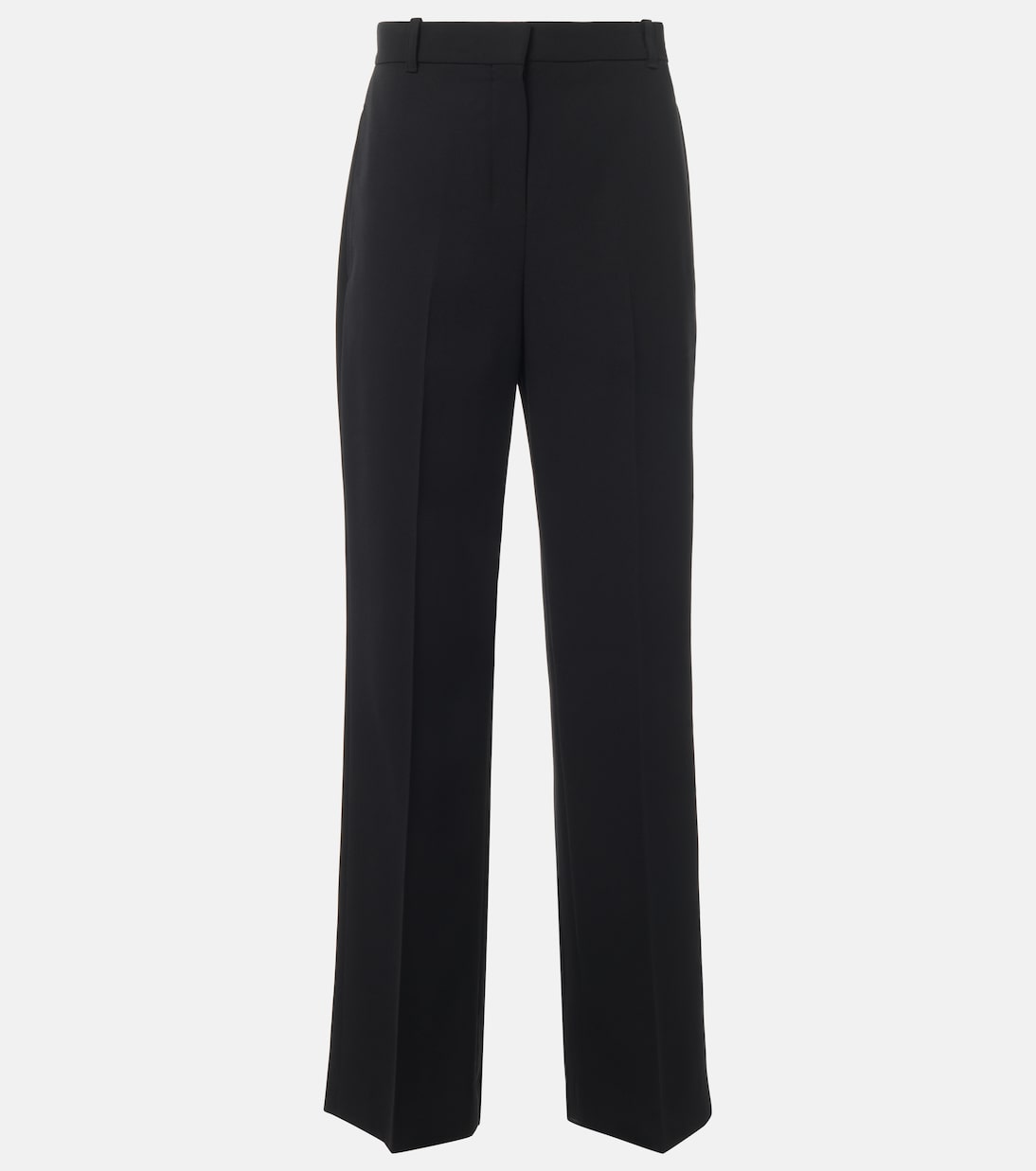 

Прямые брюки из шерстяного крепа Mirada Jacquemus, черный