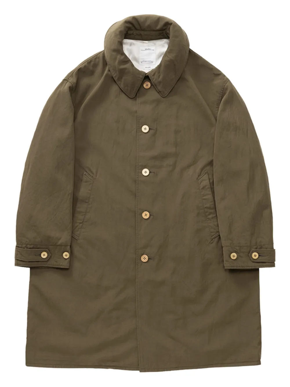 

Пальто с капюшоном и пуговицами visvim, зеленый