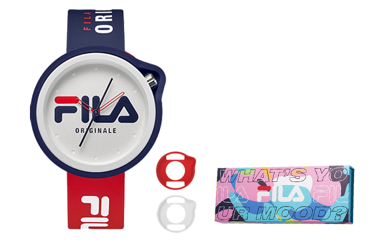 

FILA Часы Wrist Watch Quartz Movement Silicone Strap White Dial Unisex FLM38 6035 002, Blue Red