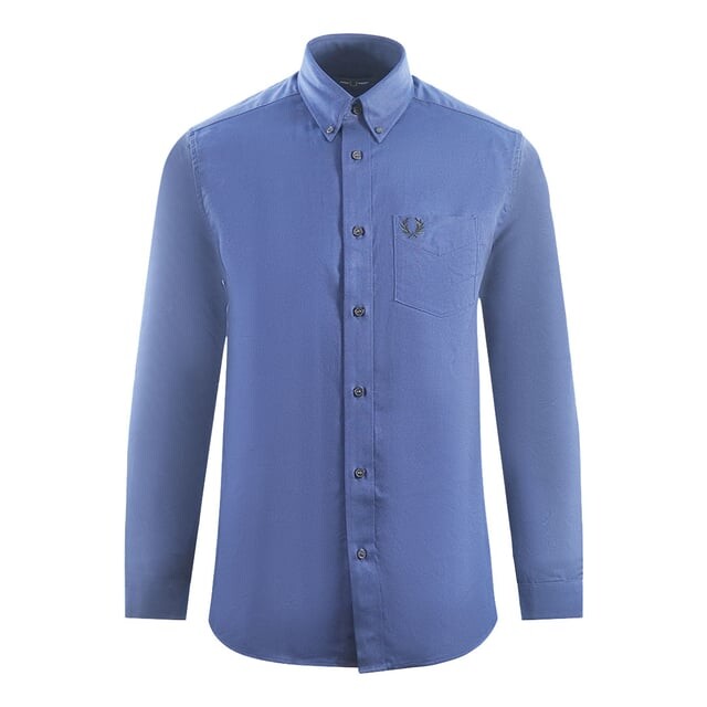 

Повседневная рубашка из карбона с матовой оксфордской рубашкой Fred Perry, синий