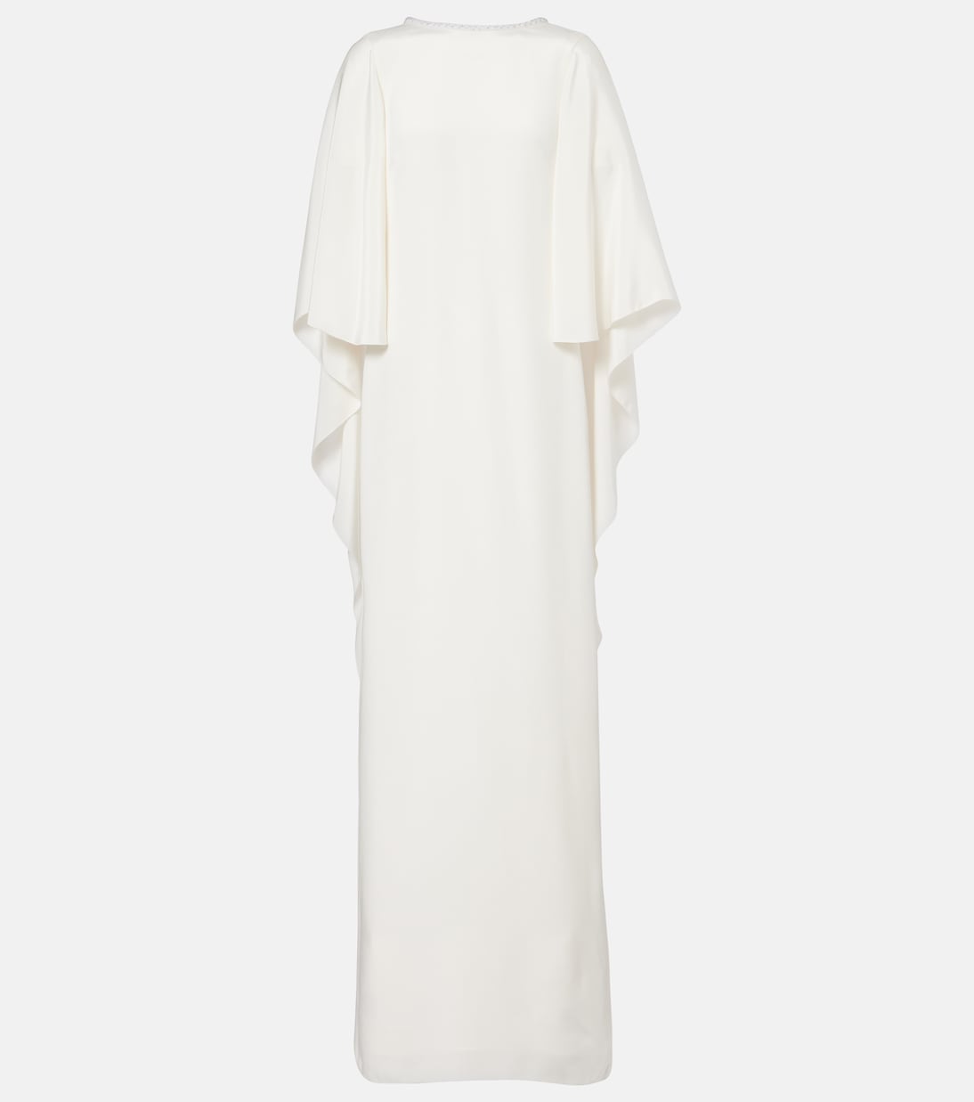 

Шелковое платье с накидкой в стиле покера Max Mara, Bianco Seta