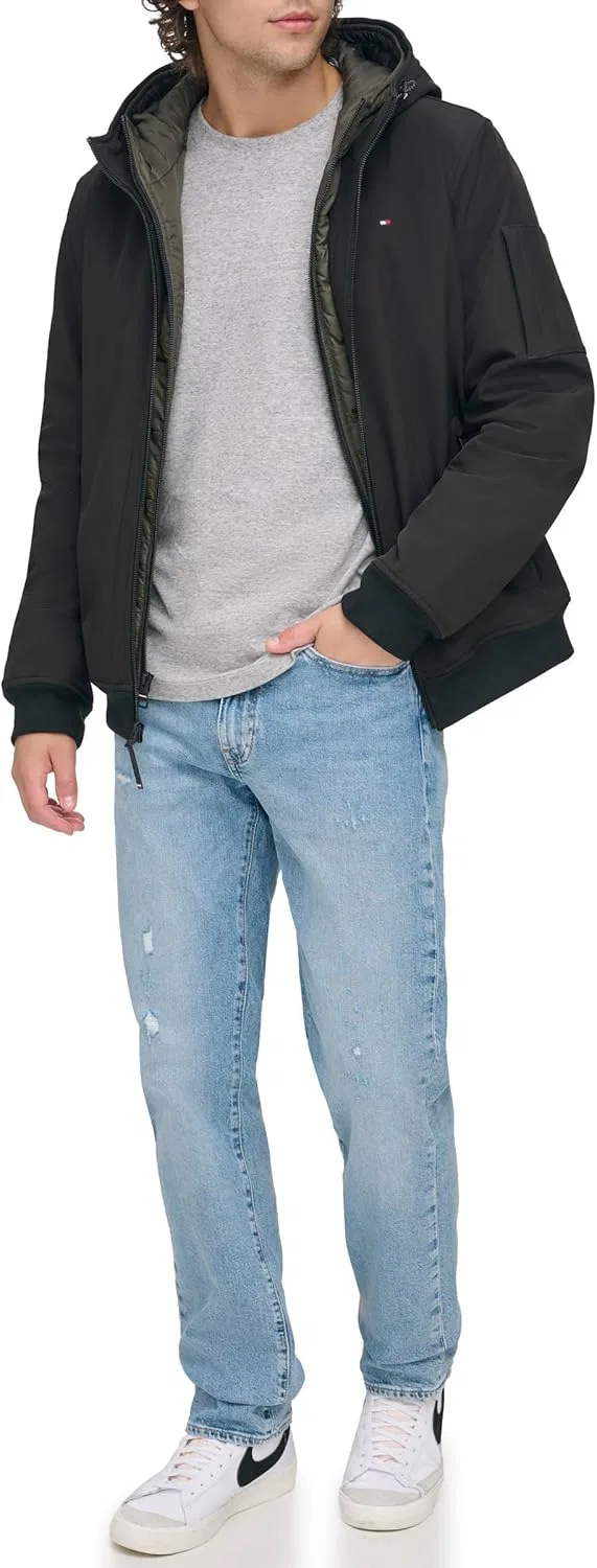 Мужская куртка-бомбер Tommy Hilfiger из материала Soft Shell Active Filled — фото 2