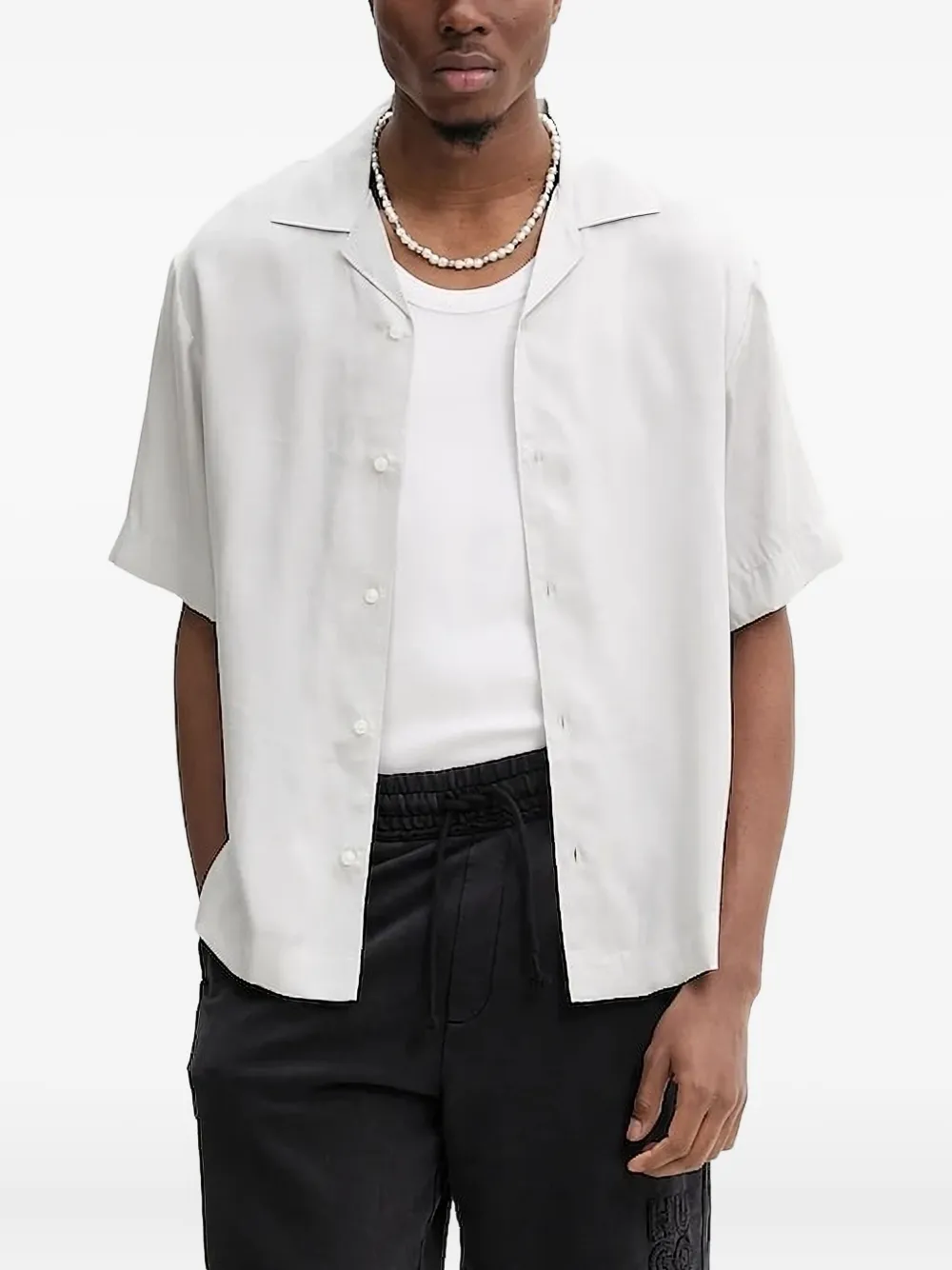 

Рубашка с короткими рукавами Hugo, серый