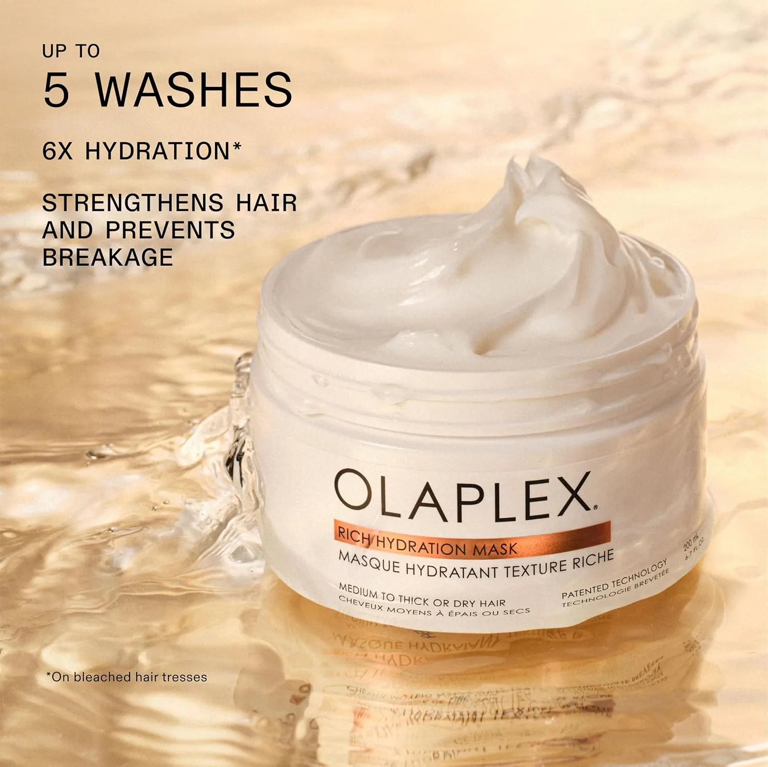 Увлажняющая маска Olaplex Rich Hydration: маска для запечатывания кутикулы | Увлажняет и контролирует пушистость | Для сухих или средних и жестких волос, 200 мл / 6,7 жидких унций — фото 3