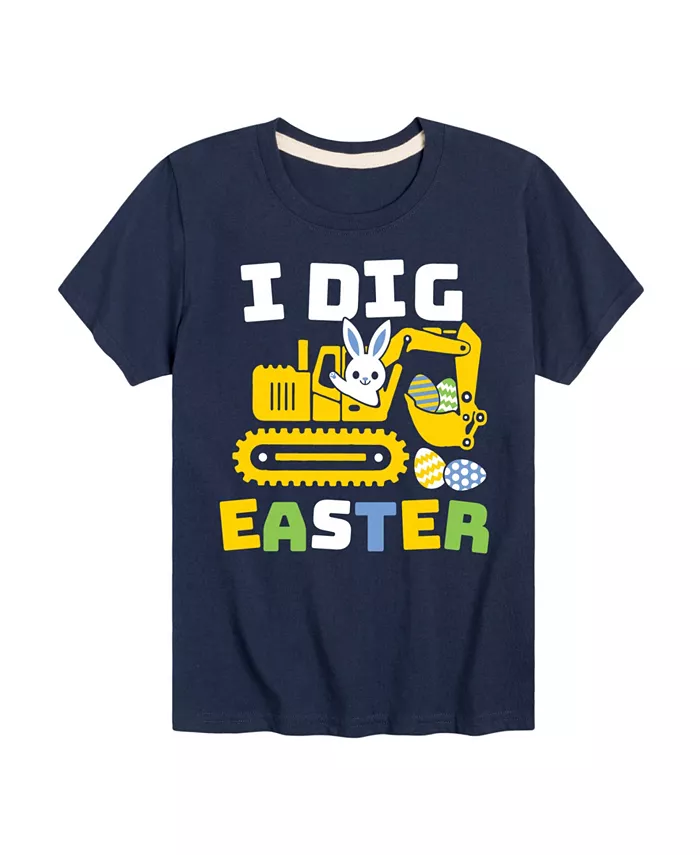 

Футболка с принтом "I Dig Easter" для мальчиков старшего возраста Hybrid, синий