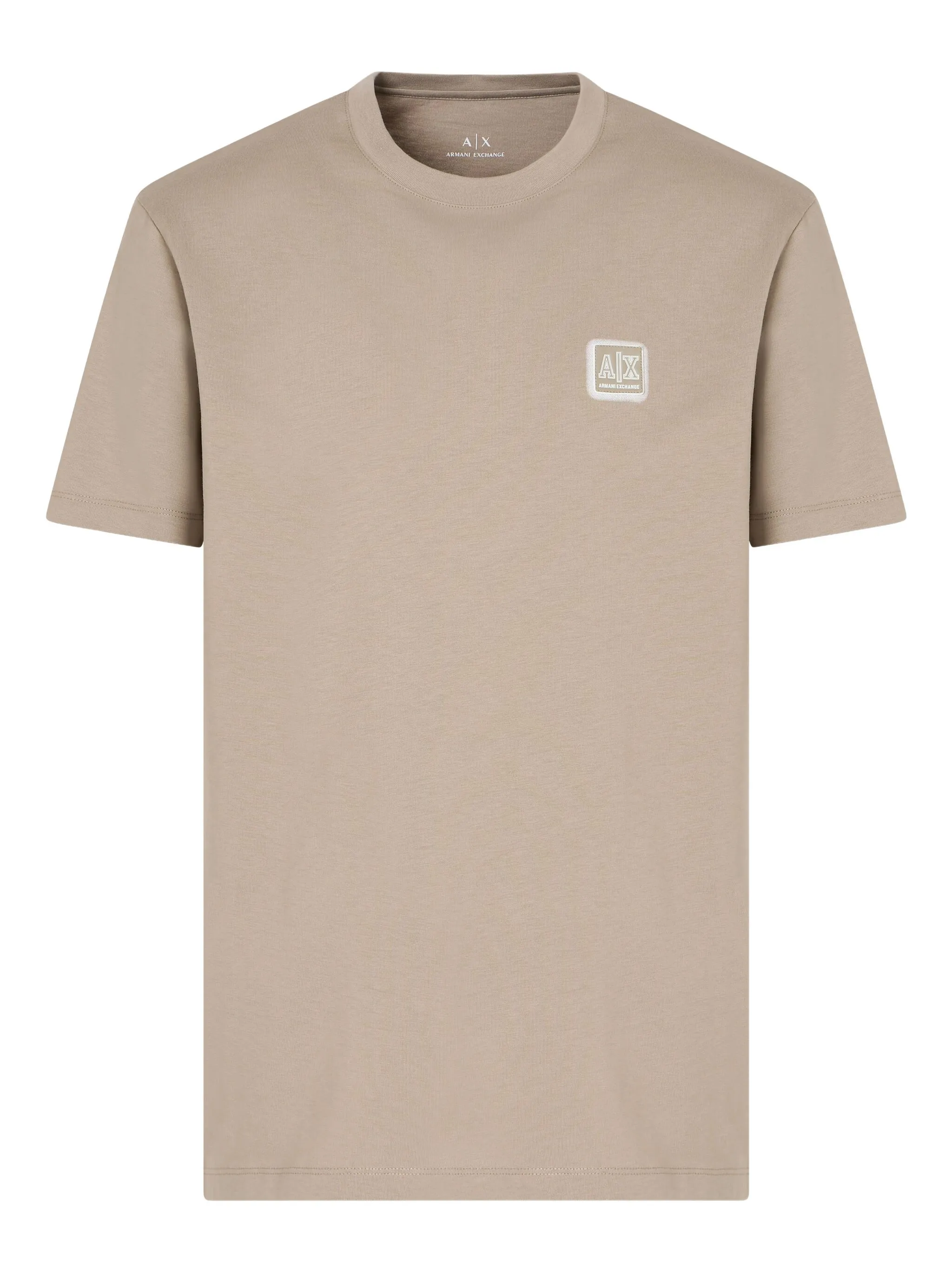 

Футболка с нашивкой-логотипом Armani Exchange, бежевый