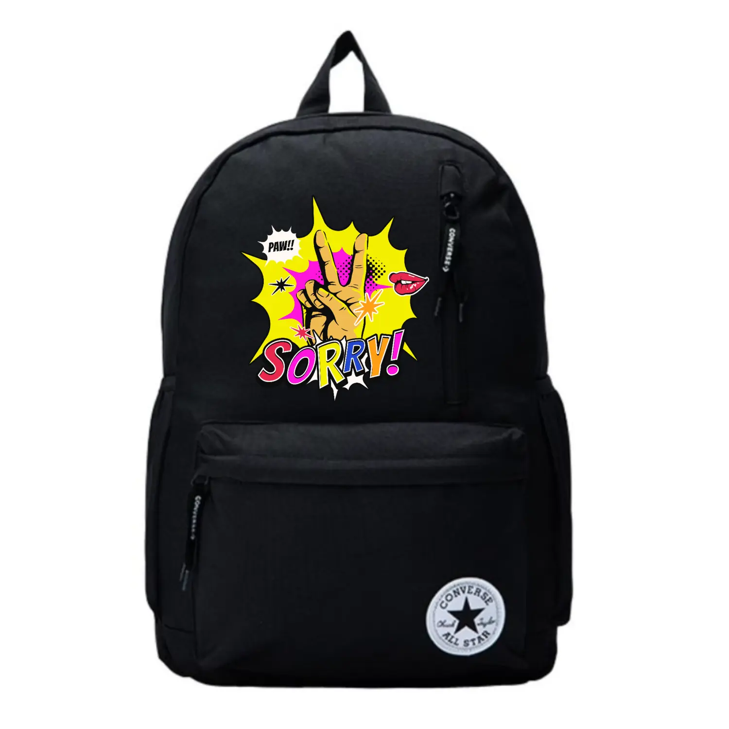 

Converse Полиэстеровый рюкзак обычный унисекс черный, paw
