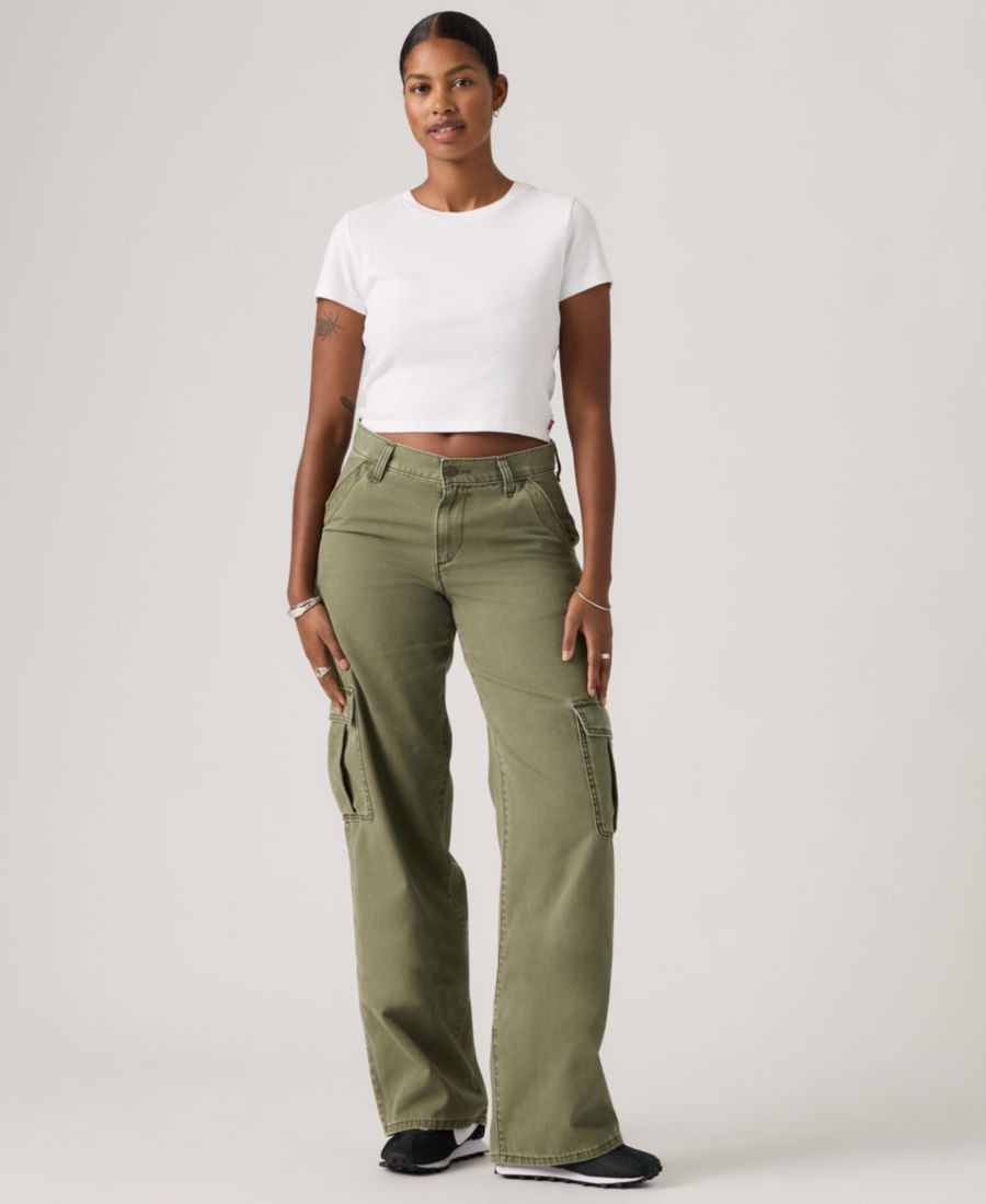 

Женские джинсы-карго свободного кроя Superlow Levi's, Ivy Green