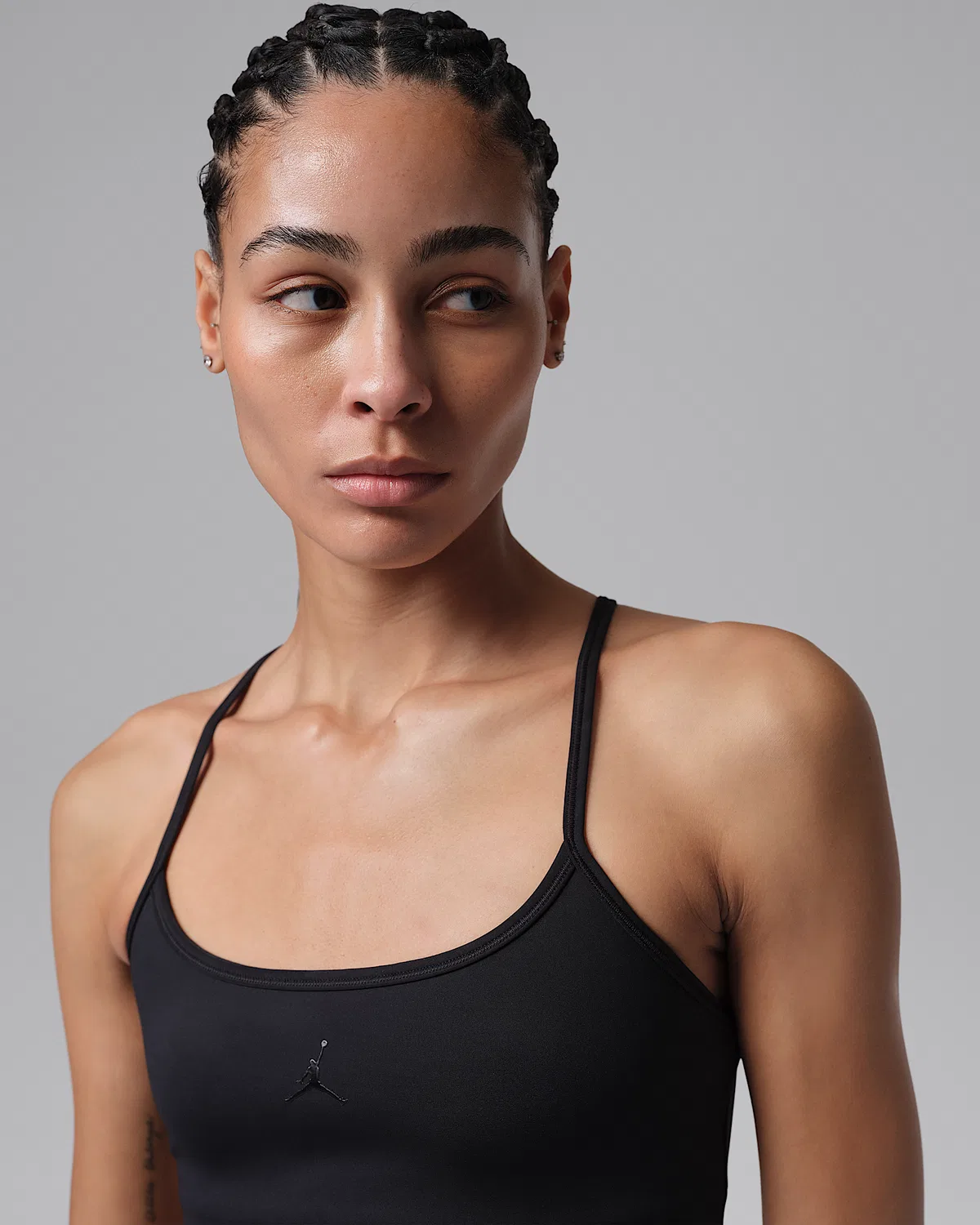 Женский спортивный бюстгальтер с легкой поддержкой Jordan Sport Flightweight, Black/Anthracite/Clear — фото 3