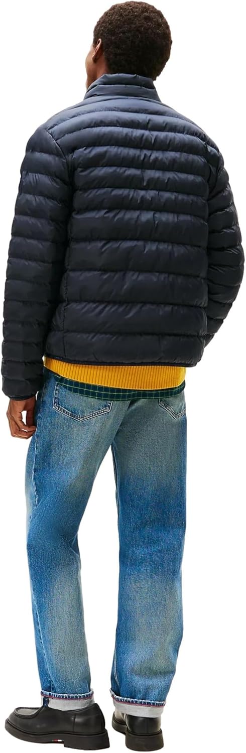 Мужская утепленная пуховая куртка TOMMY HILFIGER с возможностью упаковки, Dessert Sky Navy. — фото 4