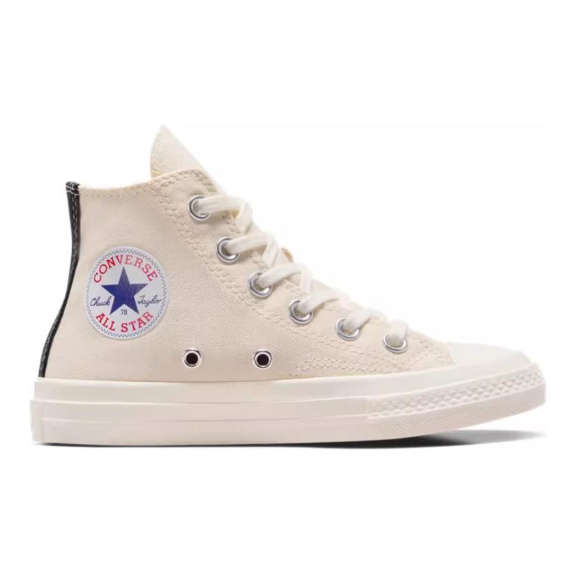 Chuck Taylor All Star 70 Hi Comme Des Garcons PLAY Single Heart Milk PS Converse, белый/красный — фото 2