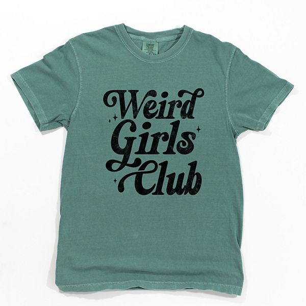 

Футболка Weird girls club с принтом и эффектом поношенности Simply Sage Market, Light Green
