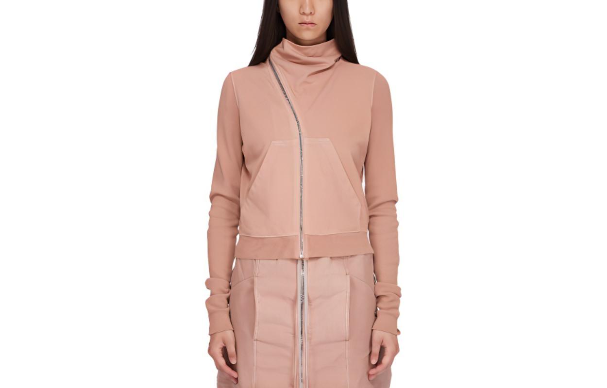 

Хлопковая толстовка на молнии Rick Owens DRKSHDW, темно-розовый