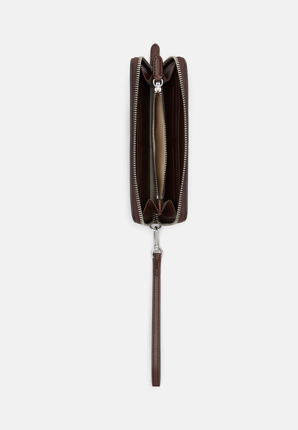 

Кошелек LEATHER CONTINENTAL WRISTLET Lauren Ralph Lauren, темно-коричневый