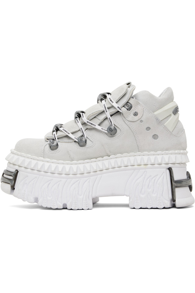 Новые кроссовки на платформе Rock Edition Fire Vetements, белый — фото 3