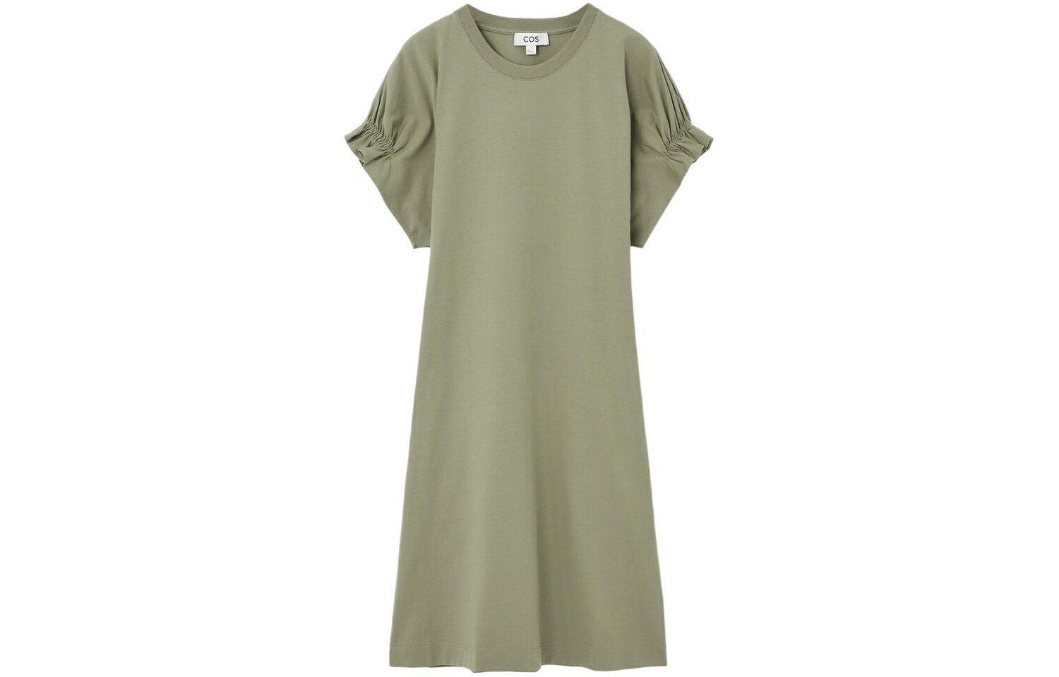 

Платье с короткими рукавами женское светло-хаки Cos