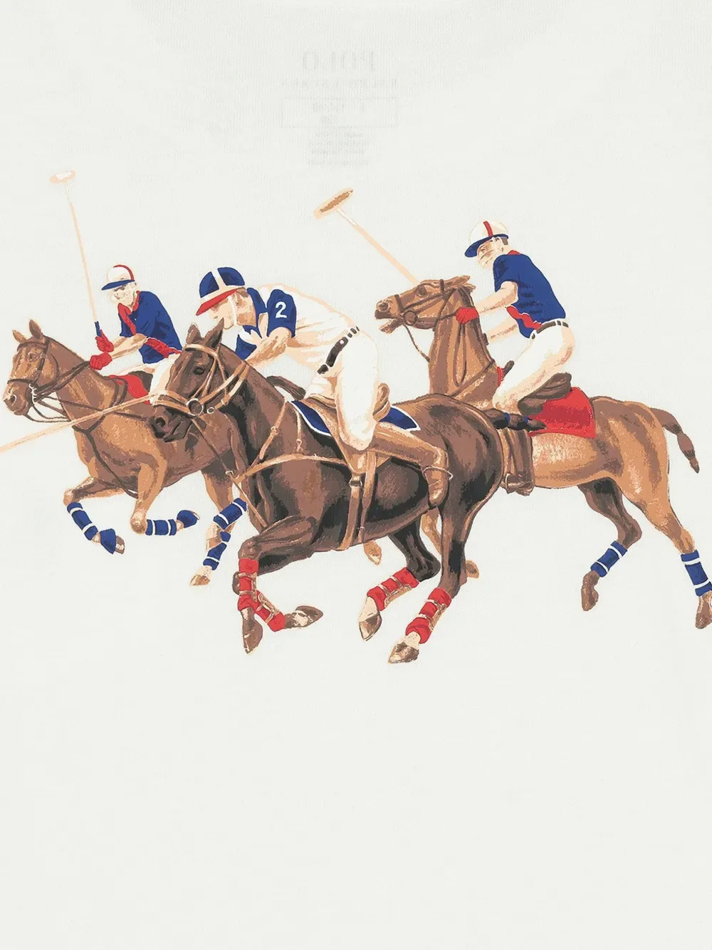 Футболка с принтом и нагрудным карманом POLO RALPH LAUREN KIDS, бежевый — фото 4