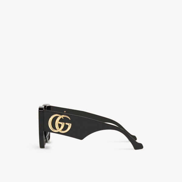 GC001595 GG0956S солнцезащитные очки из ацетата в прямоугольной оправе Gucci, черный — фото 4