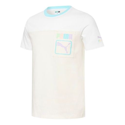 

Футболка florid summer tee 'beige white' Puma, бежевый