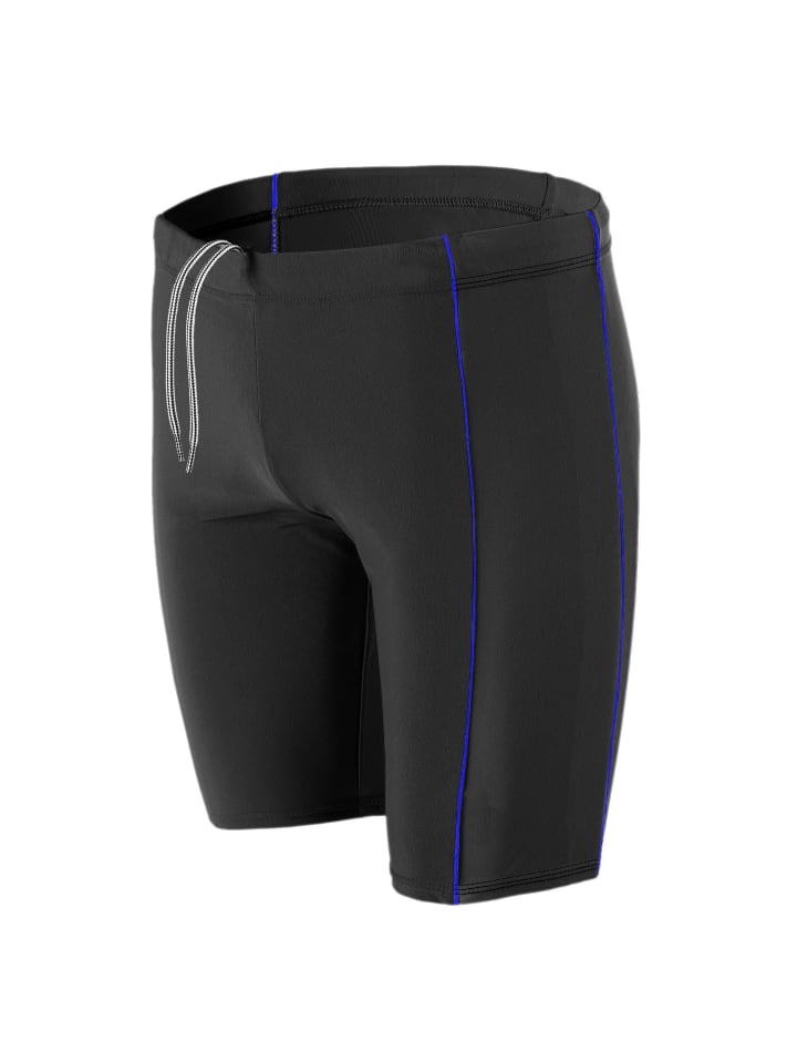 

Мужские длинные плавки Aquarti с контрастной окантовкой, черно-синие