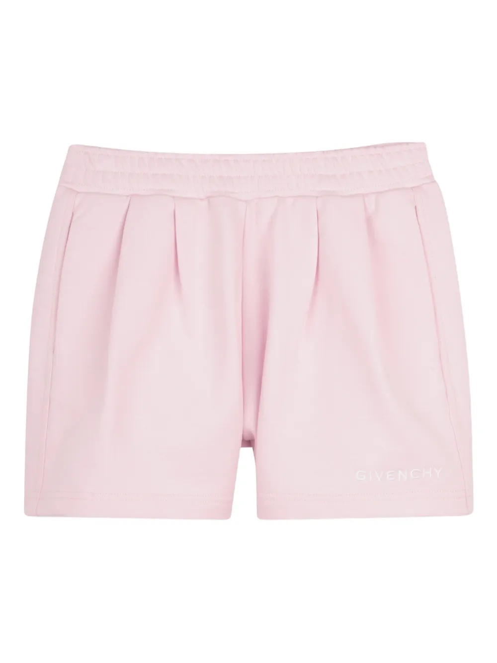 Плиссированные хлопковые шорты Givenchy Kids, розовый