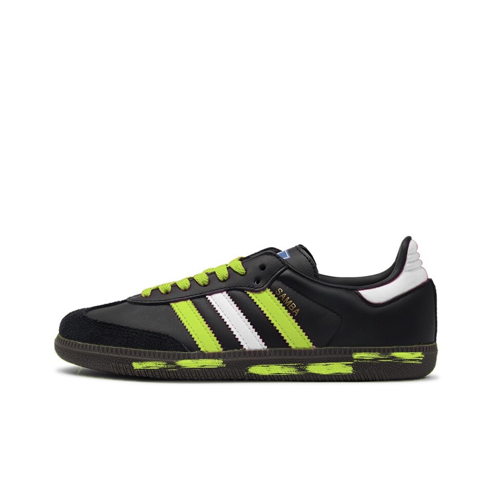 

Кроссовки для скейтбординга Samba Unisex Low-Top Black/White/Green Adidas Originals
