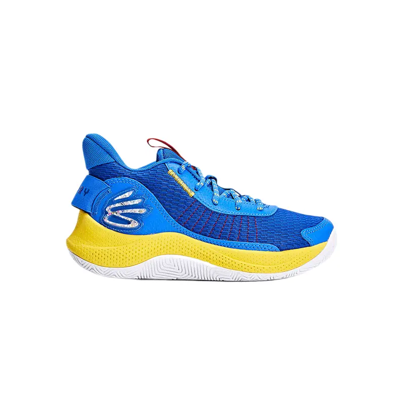 Баскетбольные кроссовки Curry Kids GS Low-top Under Armour, синий/желтый — фото 2
