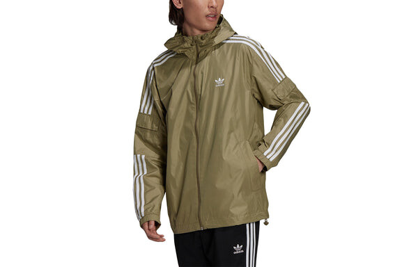 Куртка adidas originals 3-Stripes Wb hooded track Jacket Green, зеленый — фото 3