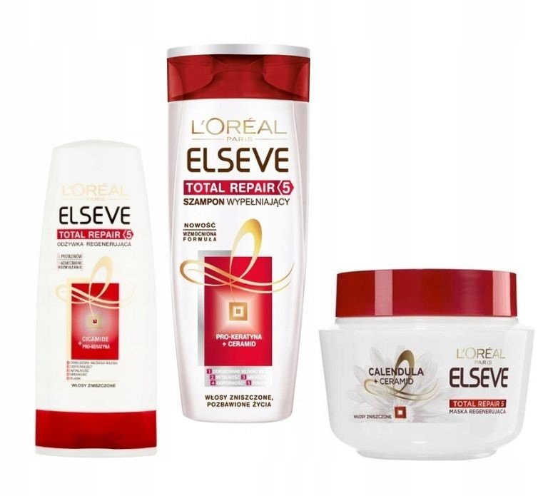 

Loreal Elseve Total Repair Шампунь-кондиционер-маска для волос Набор Хит L'Oreal