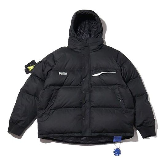

Куртка x ader error down puffer coat 'black white' Puma, черный