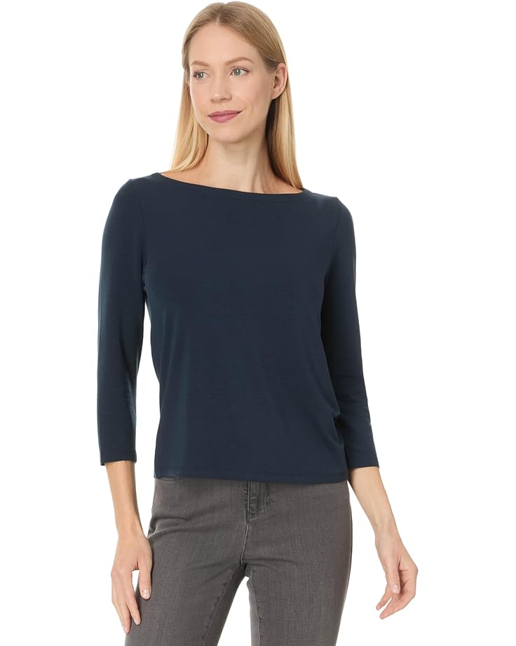 

Свитер Eileen Fisher Bateau Neck Top, цвет Deep Adriatic