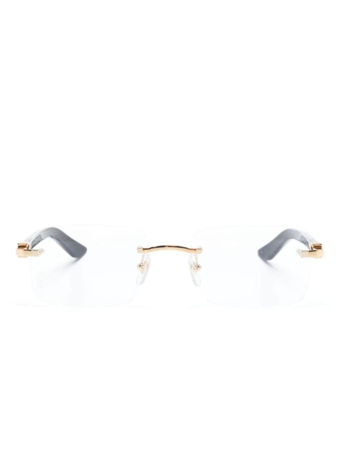 

Cartier Eyewear очки в прямоугольной безободковой оправе, нейтральный цвет