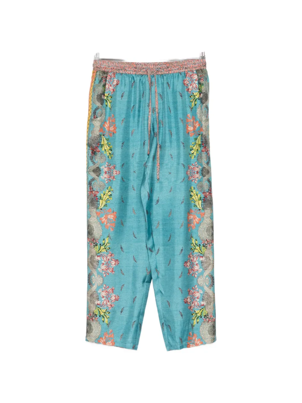 

Укороченные брюки с цветочным принтом Pierre-Louis Mascia, синий