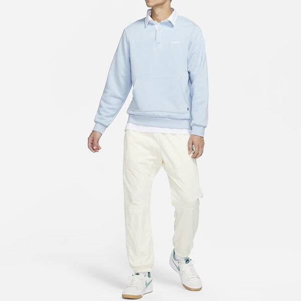 Толстовка Men's Nike SB Fleece Skateboard Knit Breathable Embroidered Autumn Blue, синий — фото 3