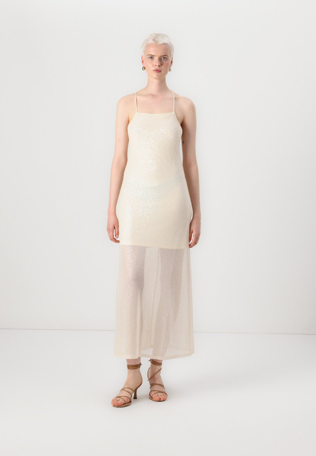 

Коктейльное/вечернее платье ONLHELENA STRAP SEQUIN DRESS ONLY, кремовый
