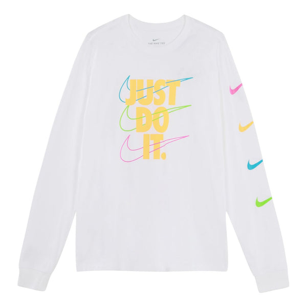 

Футболка mens brandmarks jdi casual sportslong sleeve white Nike, белый