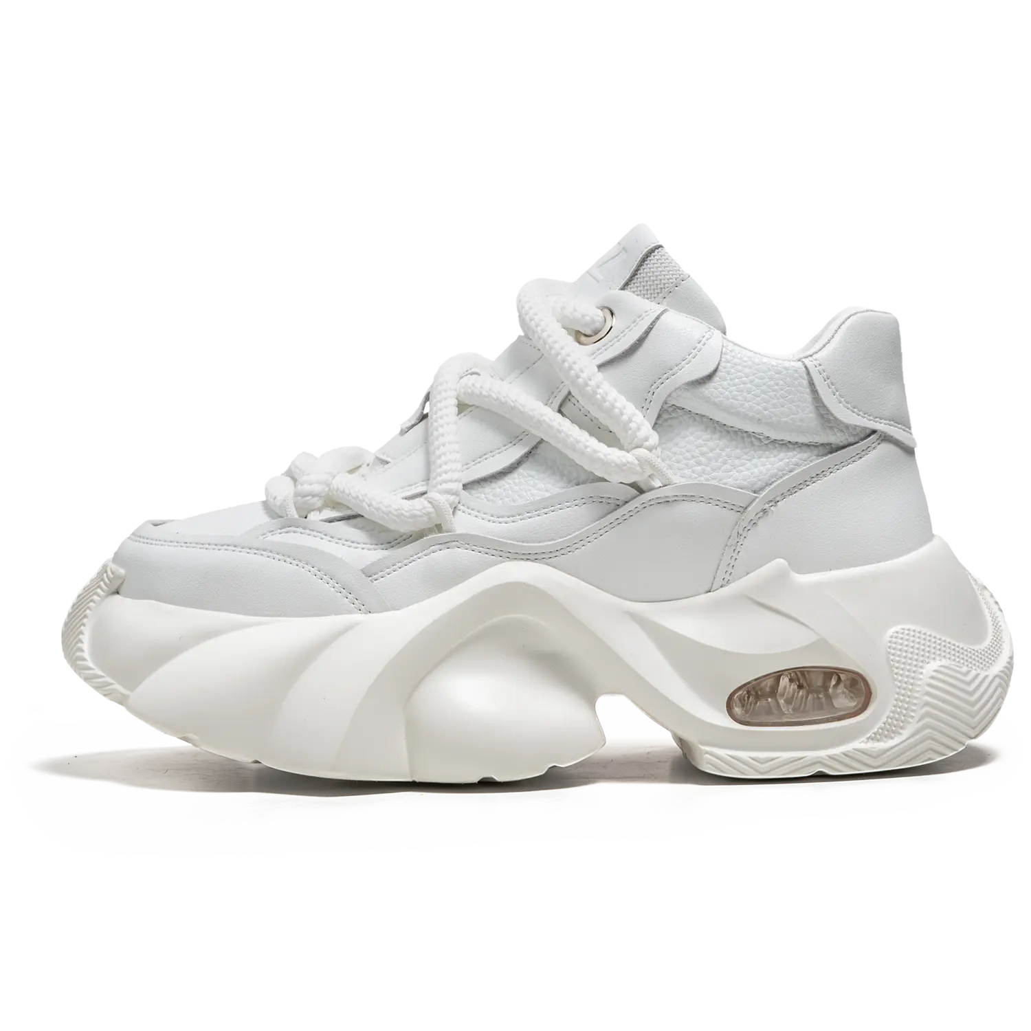 

Мужские скейтбордистские кроссовки средней высоты, увеличивающие рост, износостойкие, с противоскользящим покрытием Baozaogongyang, sh-bq127 белый